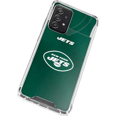 NFL New York Jets Team Jersey Galaxy A52 5G Clear Case